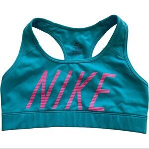 Nike Dri-Fit Teal and Pink Sports Bra